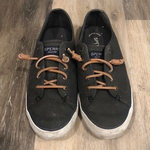 Black Sperry shoes, size 8